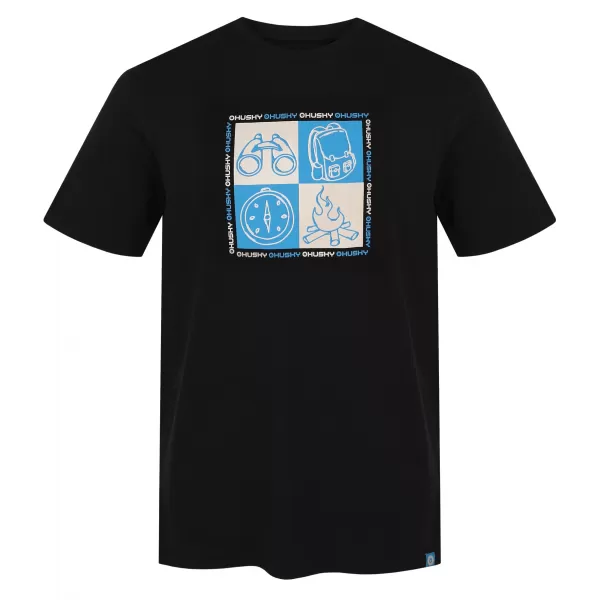  Muška majica kratkih rukava HUSKY TEE SQUARE M CRNA 