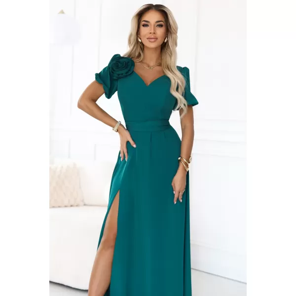  Haljina NUMOCO 653-1 TAMNOZELENE BOJE 