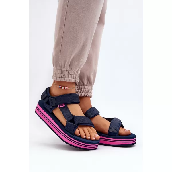  Ženske sandale LEE COOPER LCW-24-05-2753L MORNARICA/FUKSIJA 
