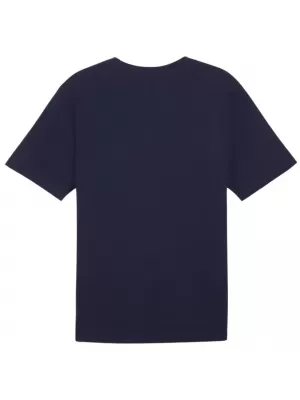 Funkcionalna muška majica PUMA TEAMRISE LOGO JERSEY COTTON 658705-06 PUMA TAMNOPLAVA/PUMA BIJELA