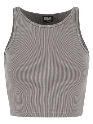 Ženska majica kratkih rukava URBAN CLASSICS TB7482 ČELIČNO SIVA