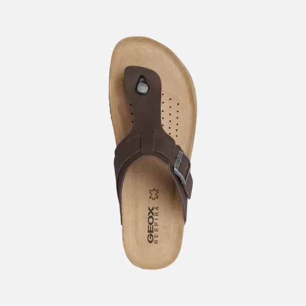  Muške papuče GEOX SANDAL GHITA G002573 TAMNO SMEĐA 