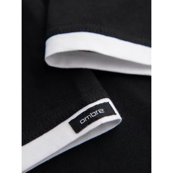  Muška majica kratkih rukava OMBRE OM-TSCT-0256 CRNA 