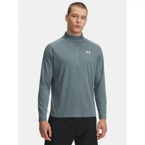  Muška majica kratkih rukava UNDER ARMOUR UA TECH TEXTURED 1/2 ZIP 1382797-587 PLAVA 