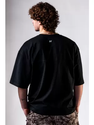 Oversized majica POWER 898 BLACK Nebbia
