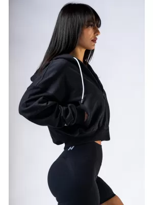 Hoodie na patentni zatvarač POWER 895 BLACK Nebbia