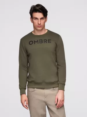 Muški sweatshirt OMBRE B1711 TAMNOMASLINASTO