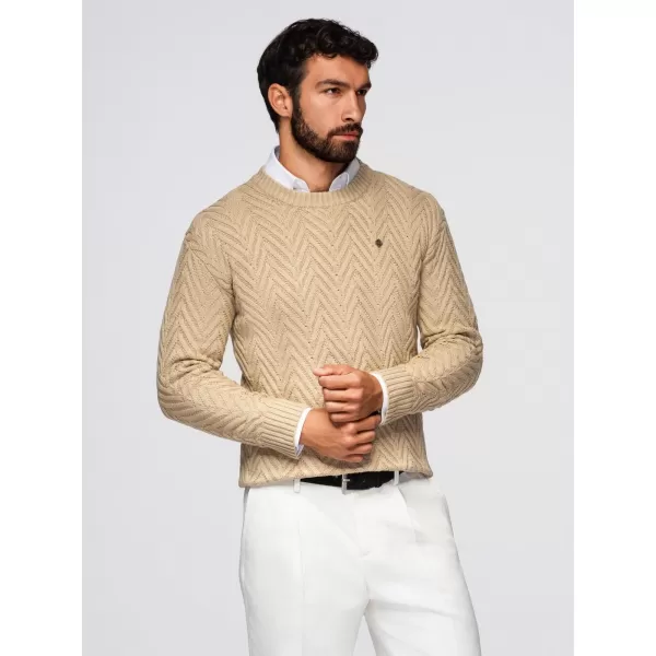  Muški pulover OMBRE OM-SWSW-0147 PIJESAK 