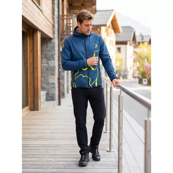  Muška vrhunska softshell jakna ALTISPORT VOJ/ALM073JACK01 TAMNOPLAVA/NEON ŽUTA 