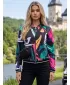 Ženska jakna ALTISPORT HADARIT CRNI UZORAK