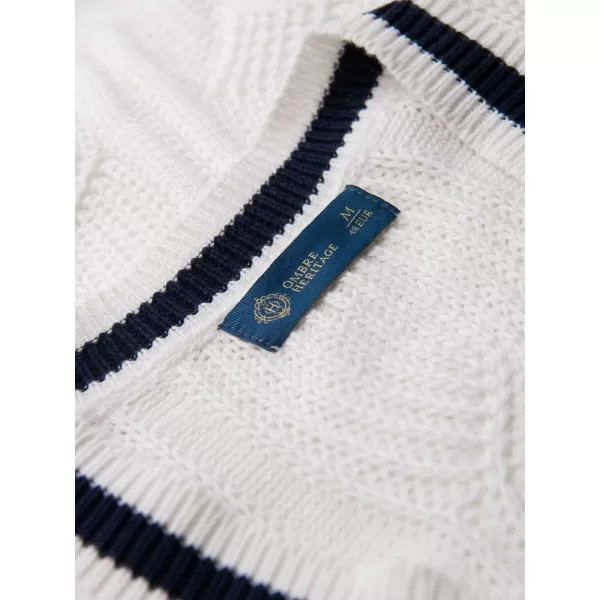  Muški pulover OMBRE OM-SWSW-0151 BIJELA 