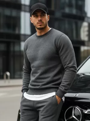 Muški sweatshirt DSTREET BX2405 TAMNOSIVA