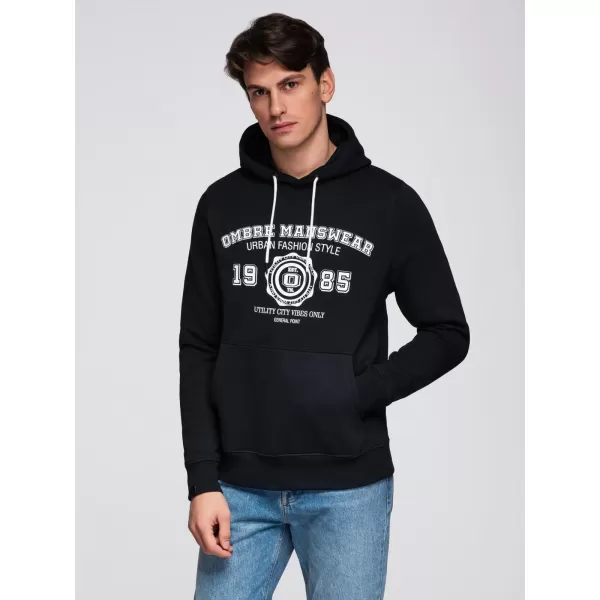  Muški sweatshirt OMBRE B1714 CRNA 