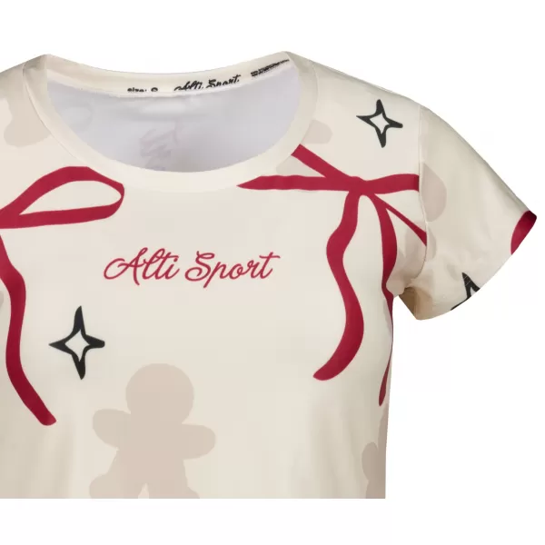  Ženska premium božićna majica ALTISPORT VOJ/ALWVN10TR06 KREMASTI 