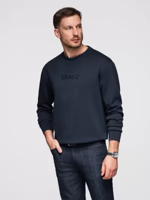 Muški sweatshirt OMBRE OM-SNBC-0199 TAMNOPLAVA