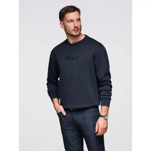  Muški sweatshirt OMBRE OM-SNBC-0199 TAMNOPLAVA 