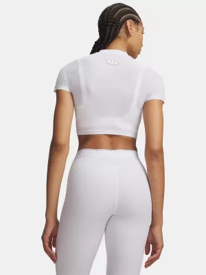 Ženska majica kratkih rukava UNDER ARMOUR HEATGEAR ELITE CROP MCK SS 6014710-100 BIJELA