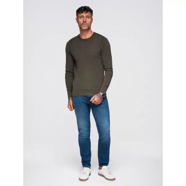  Muški pulover OMBRE OM-SWBS-0106 MASLINOV MELANGE 