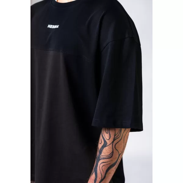  Oversized majica POWER 898 BLACK Nebbia 