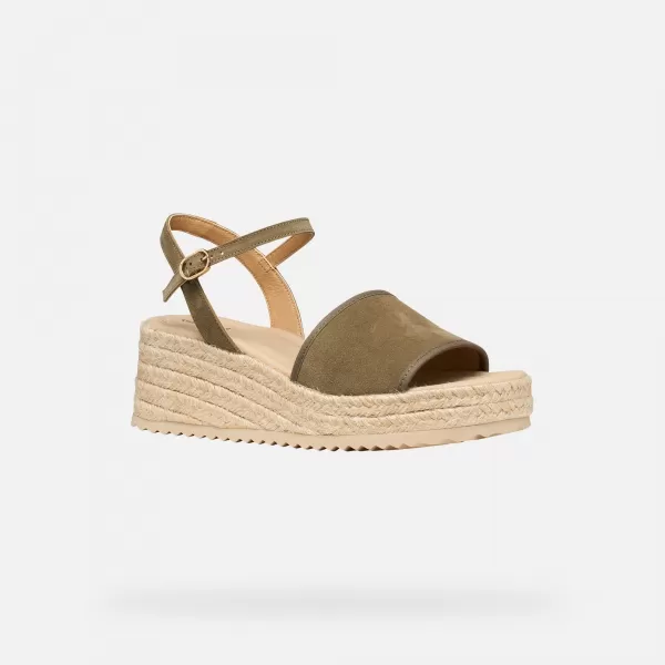  Ženske sandale GEOX ALEMERIA G012886 KAKI 