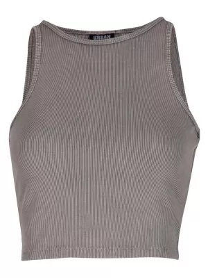 Ženska majica kratkih rukava URBAN CLASSICS TB7482A ČELIČNO SIVA