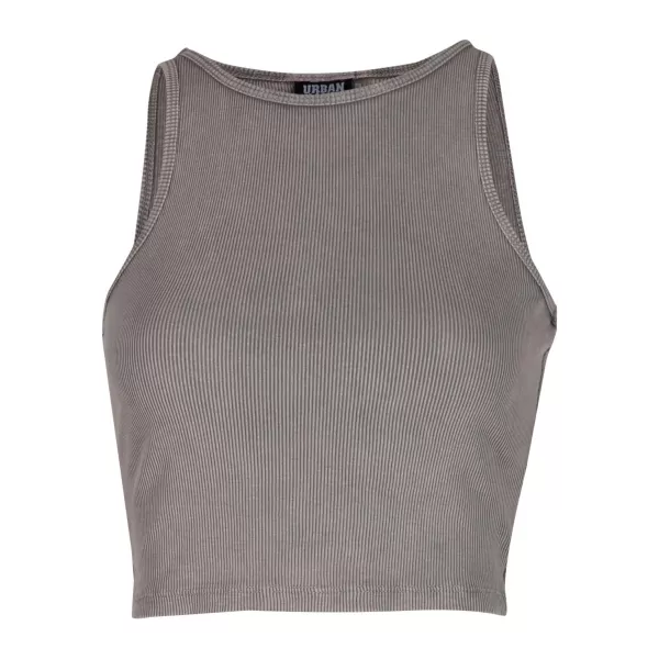  Ženska majica kratkih rukava URBAN CLASSICS TB7482A ČELIČNO SIVA 