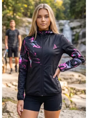Ženska vrhunska softshell jakna ALTISPORT VOJ/ALW064JACK01 CRNO RUŽIČASTA