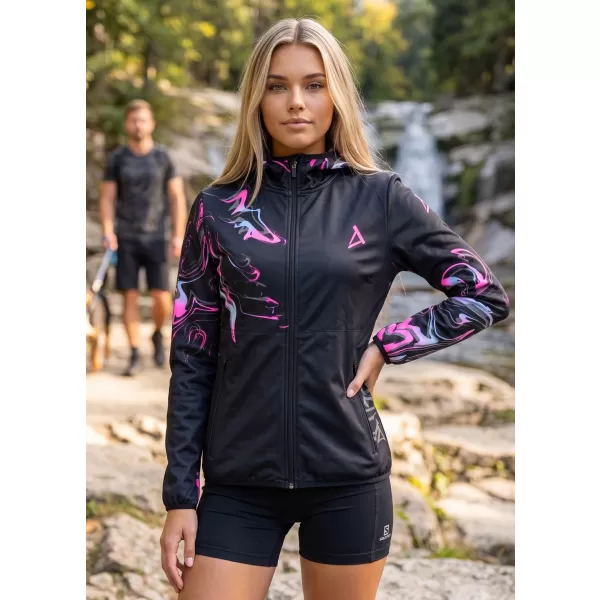  Ženska vrhunska softshell jakna ALTISPORT VOJ/ALW064JACK01 CRNO RUŽIČASTA 