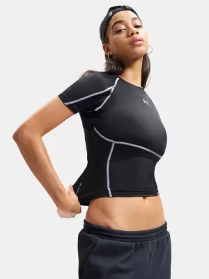 Ženska majica kratkih rukava UNDER ARMOUR HEATGEAR ELITE SS 6015368-008 CRNA