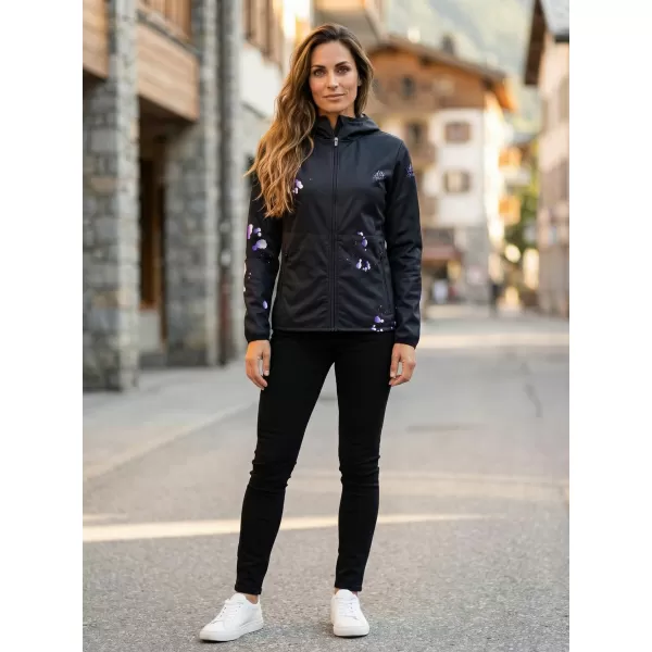  Ženska vrhunska softshell jakna ALTISPORT VOJ/ALW077JACK01 CRNA/LJUBIČASTA 