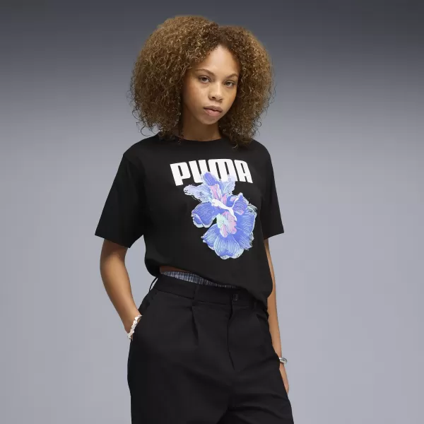 Ženska majica kratkih rukava PUMA GRAPHICS RELAXED TEE BETTER 691908_01 PUMA CRNA 