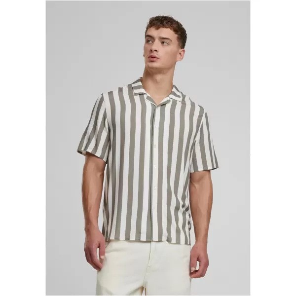 Košulja URBAN CLASSICS TB4150 BLIJEDA MASLINA/OFFWHITE 