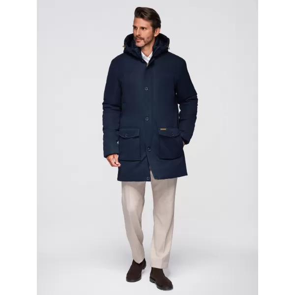  Muška parka OMBRE OM-JAPJ-0287 TAMNOPLAVA 