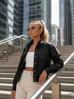 Ženska jakna DSTREET TY5646 CRNA