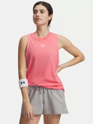 Ženska majica bez rukava UNDER ARMOUR UA RIVAL MUSCLE TANK 1383659-600 RUŽIČASTA