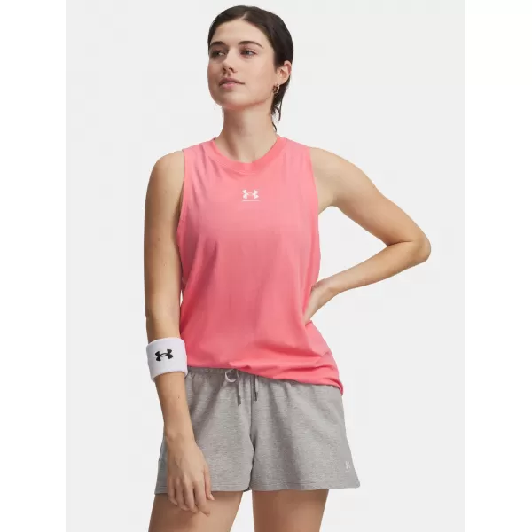  Ženska majica bez rukava UNDER ARMOUR UA RIVAL MUSCLE TANK 1383659-600 RUŽIČASTA 