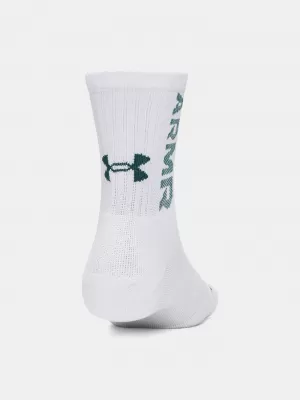 Čarape UNDER ARMOUR UA 3-MAKER 3PK MID-CREW 1373084-106 BIJELA