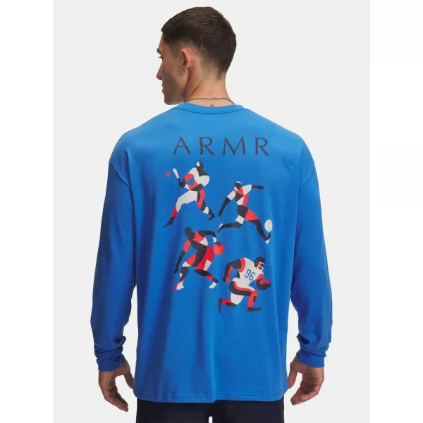  Muška majica kratkih rukava UNDER ARMOUR UA HWT MODERN SPORT OS LS 6004885-402 PLAVA 