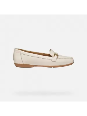 Ženske mokasine GEOX ANNYTAH MOC G012825 KREMASTI