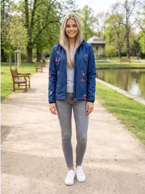 Ženska vrhunska softshell jakna ALTISPORT VOJ/ALW077JACK01 TAMNOPLAVA/NARANČASTA
