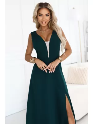 Haljina NUMOCO 648-1 TAMNOZELENE BOJE