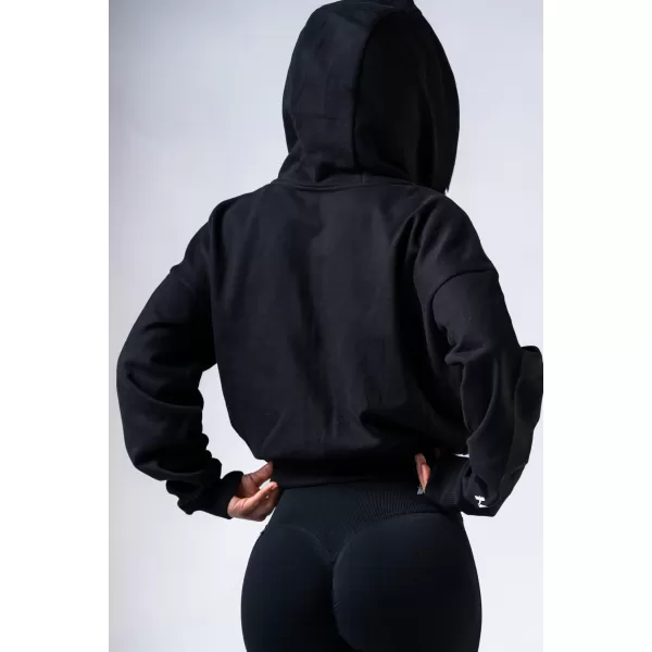  Hoodie na patentni zatvarač POWER 895 BLACK Nebbia 