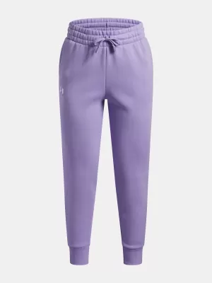 Trenirke za djevojčice UNDER ARMOUR UA RIVAL FLEECE JOGGERS 1379525-538 LJUBIČASTA