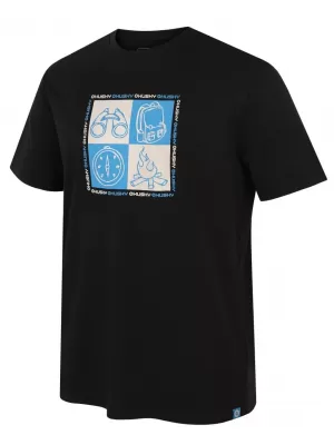 Muška majica kratkih rukava HUSKY TEE SQUARE M CRNA