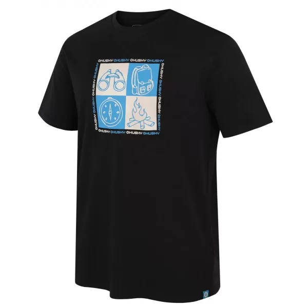  Muška majica kratkih rukava HUSKY TEE SQUARE M CRNA 