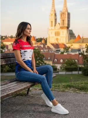 Ženska premium majica ALTISPORT VOJ/ALW036HR/TR01 HRVATSKA