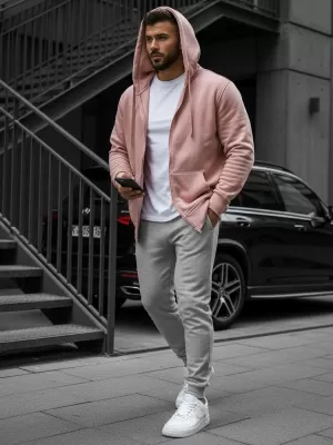 Muški sweatshirt DSTREET BX4834 RUŽIČASTA