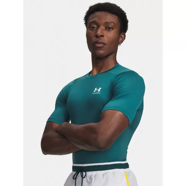  Muška majica kratkih rukava UNDER ARMOUR UA HG ARMOUR COMP SS ZELENA 