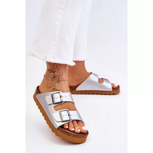 Ženske papuče BIG STAR LL274476 SILVER Big Star Shoes 