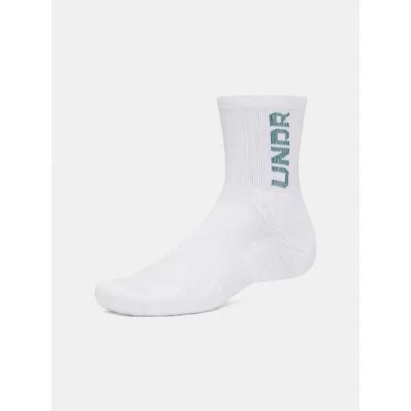  Čarape UNDER ARMOUR UA 3-MAKER 3PK MID-CREW 1373084-106 BIJELA 